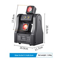 Projecteur de scène à tête mobile LED RGB 48W avec faisceau laser, contrôle sonore DMX512, effet stroboscopique pour DJ, discothèque, bar, KTV