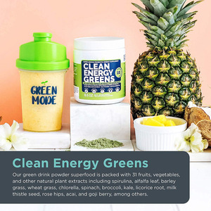 <span class=keywords><strong>Poudre</strong></span> de protéines végétaliennes de chocolat de spiruline végétale biologique de marque privée avec vert - Product Image 6