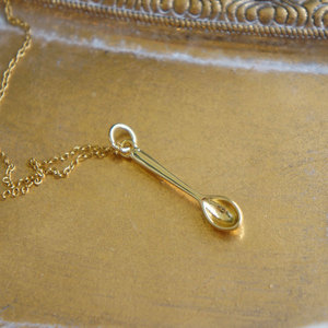 จี้สร้อยคอรูปช้อนเล็กๆ ชุบทอง 14k 18k ทำจากสแตนเลสสตีล 316L สำหรับผู้หญิงและผู้ชาย - Product Image 2