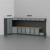 Système de rangement modulaire pour garage, établi en acier robuste, capacité de charge de 500 kg, serrure à clé, garantie de 3 ans, atelier OEM
