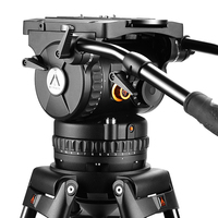 Kit trépied fluide robuste E-IMAGE EG40 PLUS 150 mm pour caméras de cinéma et de studio