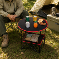 Table pliable avec 4 porte-gobelets et sac de transport, table de camping portable pour le camping, la plage, le pique-nique, les activités sportives et plus encore en plein air