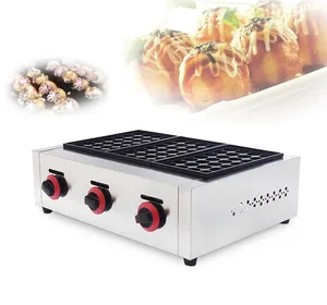 Stainless Steel Takoyaki Maker Commercial Electric Balls Shaped Waffle Making Machine