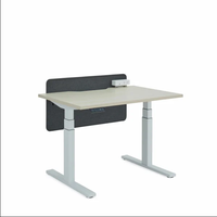 Bureau électrique ergonomique à double moteur, extensible, en acier inoxydable, convertible, réglable en hauteur, moderne, table assis-debout, fixation murale