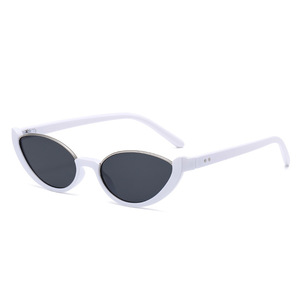 Europe and the United States Popular Beautiful Ladies Fashion Color Cat Eye Half <b>Frame</b> Sunglasses - Product Image 4
