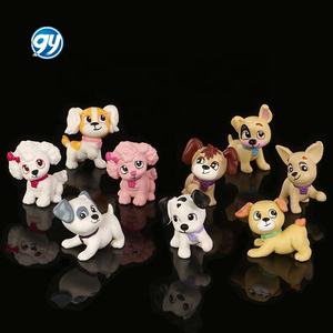 9 piezas cachorro perro figura <span class=keywords><strong>Anime</strong></span> dibujos animados perrito muñeca juguete pastel Mini paisaje ornamento - Product Image 1