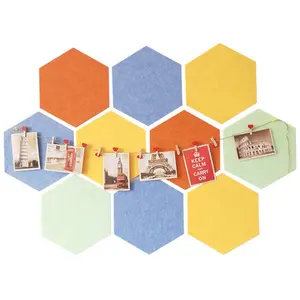 Cork Board Office Memoboard Set 6 Hexagonal Tiles for Walldecor Wall  Decoration 