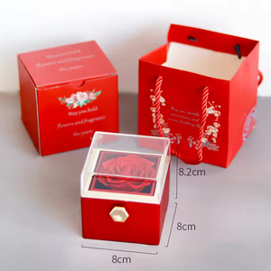 Caliente tendencia 2025 mercado chino en línea <span class=keywords><strong>al</strong></span> <span class=keywords><strong>por</strong></span> <span class=keywords><strong>mayor</strong></span> Día DE LA MADRE Natural Real preservado rosas flor eterna joyería caja giratoria - Product Image 3
