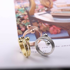 แหวนทองแดงแท้รูปงูแบบปรับได้ แม่เหล็กดูดติดกัน ชุดแหวนสำหรับผู้หญิง - Product Image 5