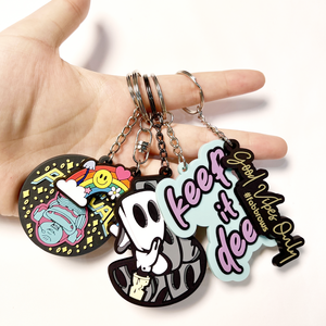 Tùy Chỉnh <span class=keywords><strong>2D</strong></span> <span class=keywords><strong>PVC</strong></span> Keychain Nhà Sản Xuất Biểu Tượng Phổ Biến Mềm Cao Su Mặt Dây Chuyền Silicone Keyring Cá Nhân Hoá Tùy Chỉnh Móc Chìa Khóa - Product Image 4