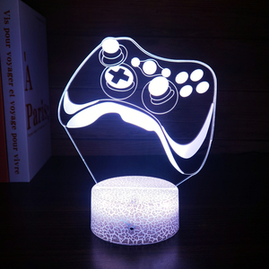 Custom 3d Game Room <b>Table</b> Light Game Console Icon 7 Color 16 Color Crack Base <b>Led</b> <b>Bedside</b> Nightlight 3d Lighting Nightlight - Product Image 5