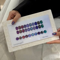 Vernis à ongles UV Suuseegel 10 couleurs effet œil de chat lune, longue tenue, pierres précieuses bleues, pour salon de manucure