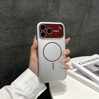 Coque de téléphone portable magnétique antichoc en PC rigide dépoli mat pour iPhone 17 16 15 Pro Max, compatible avec la charge sans fil