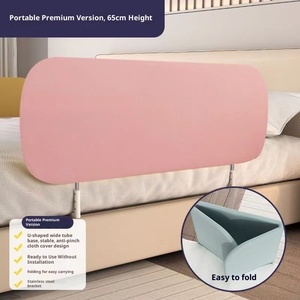 Binario del <span class=keywords><strong>letto</strong></span> senza installazione per bambini Anti-caduta Guardrail portatile pieghevole <span class=keywords><strong>da</strong></span> <span class=keywords><strong>viaggio</strong></span> bambino <span class=keywords><strong>barriera</strong></span> di sicurezza in poliestere 65cm - Product Image 3