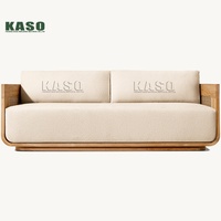Ensemble de canapés de jardin en teck au design moderne, mobilier d'extérieur pour hôtel, villa, luxe, imperméable, ensemble de canapés en teck pour l'extérieur