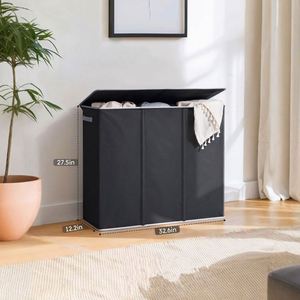 Panier à linge double grande capacité avec sacs amovibles, pliable - Product Image 2