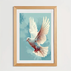 Dipinto di diamante 5D fai da te-modello colomba della pace, pietre preziose in acrilico rotonde, decorazione di residenza artistica murale senza cornice - Product Image 2