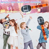 Microphone gonflable publicitaire en PVC pour enfants, personnalisé pour les fêtes, vente en gros