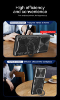 GSCASE Étui antichoc TPU + PC pour téléphone portable pour Infinix Note 50 Pro + 5G/Note 50 Pro 4G Support magnétique rotatif
