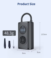 HF213 Gonfleur de pneu portable Compresseur d'air 12V avec écran numérique de batterie Lumière LED d'urgence pour le gonflage des pneus