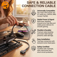 Cable de Conexión USB 3.0 Tipo B Personalizado, Paso de 2.54mm, Conductor de Aluminio, Aislamiento de PVC, 500mm de Longitud, con Tornillos de Bloqueo