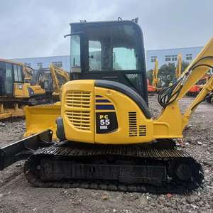 Mini-excavatrice Komatsu PC55MR 5,5 tonnes, modèle japonais, moteur Cummins et composants principaux, pompe incluse pour le creusement, haute qualité - Product Image 2