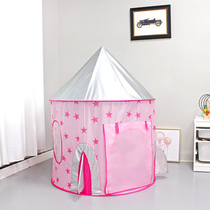 Tente de jeu à motif d'étoiles roses pour filles, château d'intérieur et d'extérieur, maison de jeu, jouet en tissu doux pour 2-4 ans - Product Image 4