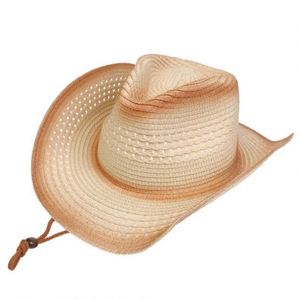 Wholesale Vintage Western Cowboy Straw <b>Hats</b> Outdoor Travel Sun Protection Unisex Foldable Mountaineering Upturned <b>Hat</b> - Product Image 2