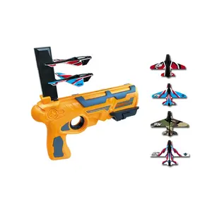 2023 Newest Catapult Flying Glider Plane Model Outdoor Toys Ejection Foam Airplane Launcher Gun Toy For Kids Sports Playing Toy