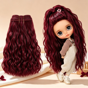 Extension per capelli in pelo di capra di alta qualità per bambole Blythe con occhi grandi fai da te, parrucca per modellini <span class=keywords><strong>giocattolo</strong></span> Henan - Product Image 2