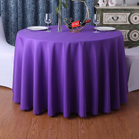 Linge de table d'approvisionnement d'usine 100% polyester couleur unie couverture de table hôtel banquet nappe