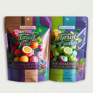 Pochette debout zip-lock avec impression personnalisée Humidité pour les aliments comestibles anti-odeur Gomme à mâcher pour gelée de sushi - Product Image 2