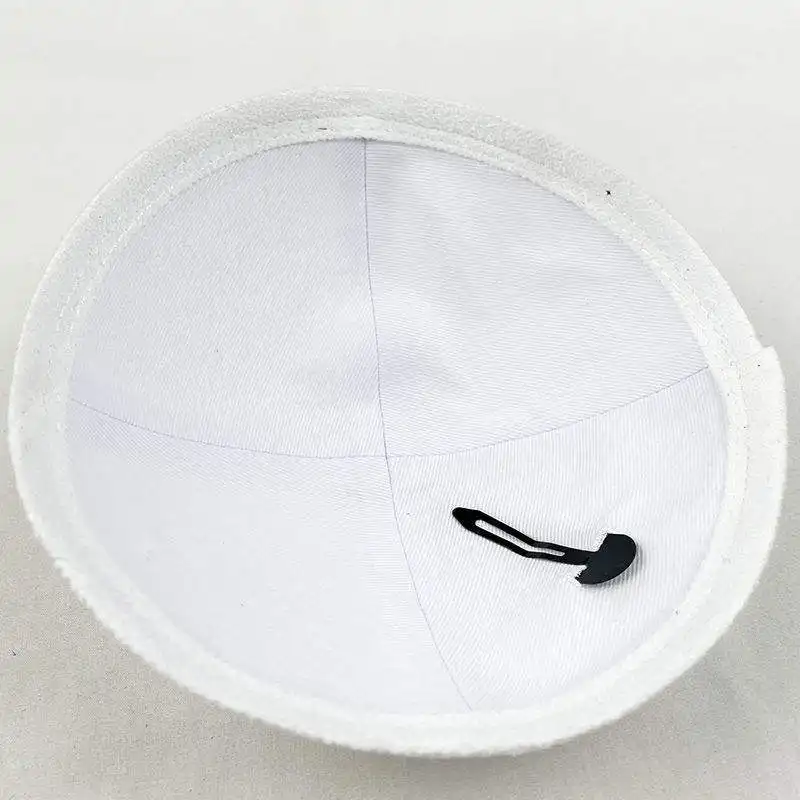 Topi Kippah putih rajut kustom topi Yahudi rajutan Kippot Yarmulke untuk pria anak laki-laki dan anak-anak dari Tiongkok