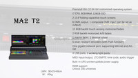 Contrôleur d'éclairage de scène motorisé Fader Dmx 512 Console professionnelle avec écran tactile 2 pièces