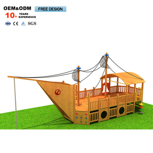 Parque Infantil de Madera para Niños al Aire Libre, Tobogán de Madera para Niños - Product Image 1