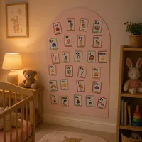 Mes Premiers Aimants Alphabetiques 26 pièces Lettres Magnétiques A-Z avec Images et Mots pour Réfrigérateur Tableau Blanc Mur de Jeu Personnalisé UCI ODM OEM