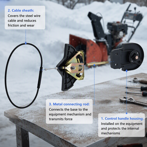 Ensemble de câbles de commande de <span class=keywords><strong>souffleuse</strong></span> à neige 532428272 pour souffleuses à neige <span class=keywords><strong>Husqvarna</strong></span> 11524 E/12524 SB/12527 - Product Image 2