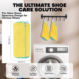 Polyester Washable Large Capacity Reusable Shoe Washing Machine Bags Sneakers Tennis Shoes Slippers-Deep Clean <b>Storage</b> Dust Bags - Product Image 3