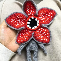 Gantungan Boneka Bunga Plush Anime Eleven Demogorgon Hellfire Club Buatan Tangan untuk Tas Ransel dan Gantungan Kunci