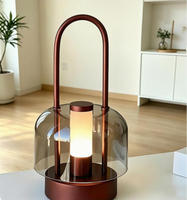 Lampe de bureau rechargeable en métal, lumière portable, 3 couleurs, luminosité réglable, commande tactile, type-C, lumière d'ambiance nocturne