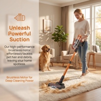 Aspirateur à main sans fil QV22, moteur sans balais 400W, filtre HEPA, capacité de 1,2L, portable pour usage domestique