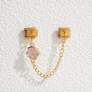 Fashion Charm Bracelet Gold Plated Crystal Rhinestone Cross Pendant Women's DIY Jewelry Module Y25021 - Product Image 2