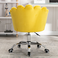 Chaise de maquillage élégante pour femmes, style français, chaise de jeu magnifique, design pétale, chaise multifonctionnelle pivotante et réglable en hauteur