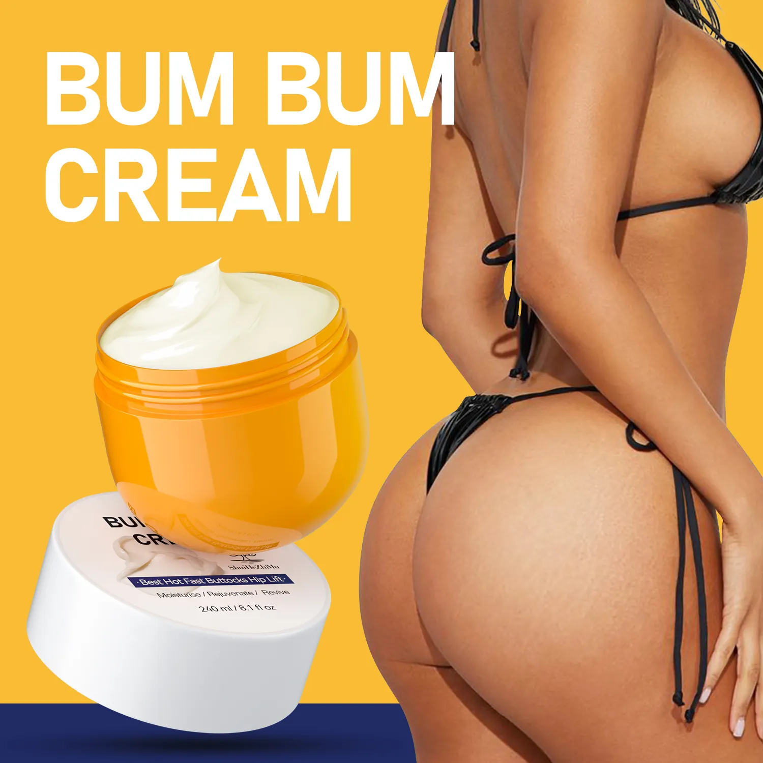 Crema con Logo al burro di karité all'anca per aumentare i glutei e massaggiare la crema per rinforzare il seno Sexy