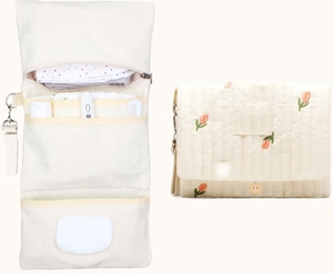Organisateur de sac de bébé de conception de logo de fleur Mini imperméable couche-culotte fourre-tout <span class=keywords><strong>pliable</strong></span> voyage ensemble pour le cadeau de douche de bébé de maman - Product Image 1