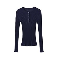 TAOP&ZA 2026 Herbst Neue Damenmode: Schlicht, Stilvoll, Vielseitig, Figurbetont Gestrickter Langarm-Rundhals-Pullover