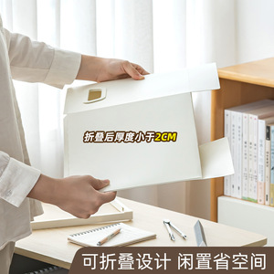 Student Book Storage Box Rectangle Foldable Stackable Office Organizer Desk Organizer Solid Color Standing Type - Product Image 5