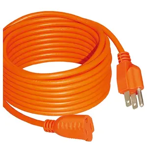 Factory sale oudoor/indoor extension 25feet 16 gauge usa power cord extension