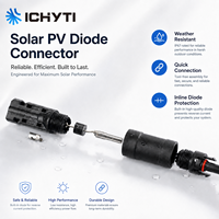 Câble solaire photovoltaïque 8AWG et kit d'outils avec connecteur à diode anti-retour 1500V DC étanche compatible MC4 pour système de panneaux solaires