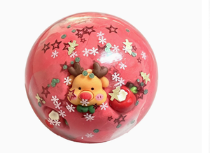 Pelota Antiestrés Verde con Diseño Navideño, con Copos de Nieve y Bastones de Caramelo, Juguete Sensorial para Niños y Adultos, Unisex, de Plástico para Apretar - Product Image 6